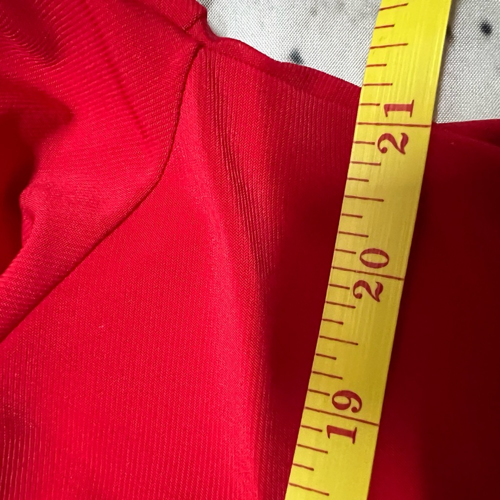 “Red Off Shoulder Blouse 3X Plus Size with Gold Chain Cuff Detail” - Picture 10 of 10